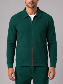 Men's Tracksuit Set in Green – front view
