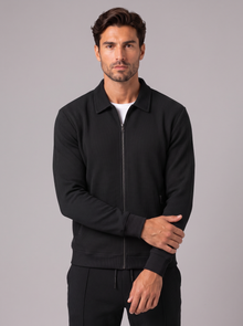 Men's Tracksuit Set in Black – front view