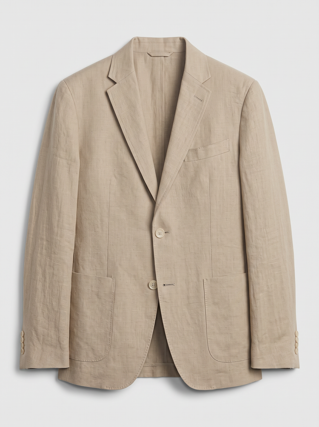 Men's Stretch Blazer in Khaki – product front view