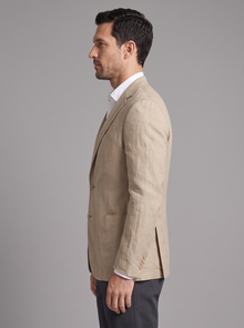 Men's Stretch Blazer in Khaki – side view
