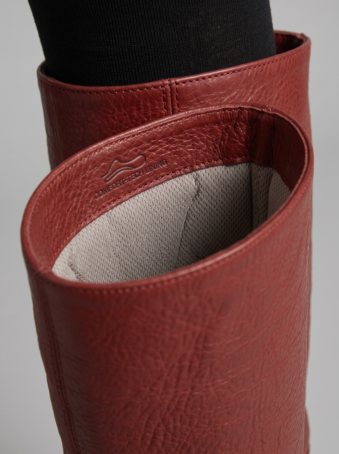Women's Mid-Calf Boots – material and footbed close-up