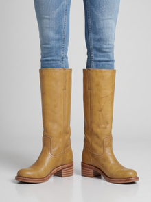 Women's Mid-Calf Boots in Yellow – front view