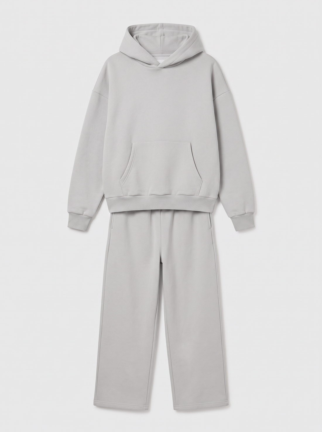 Men's Tracksuit Set Hoodie and Joggers in Light Grey – product view