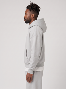 Men's Tracksuit Set Hoodie and Joggers in Light Grey – side view