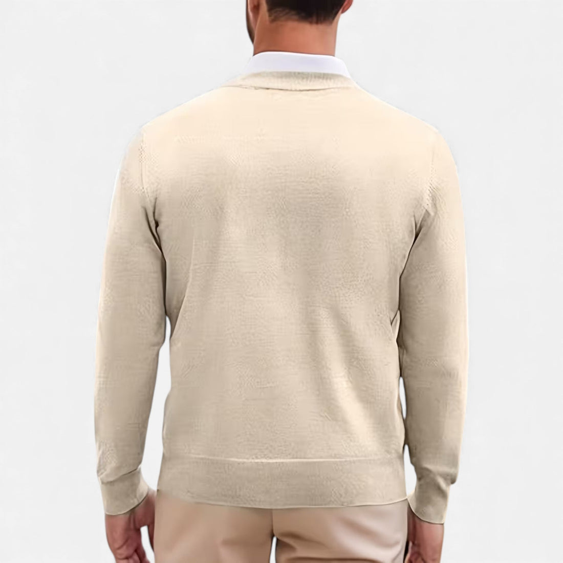 Men’s V-Neck Knit Sweater for Autumn/Winter