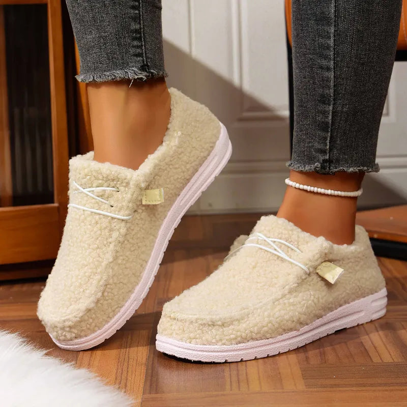 Women's Teddy Fleece Slippers in Khaki