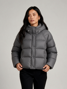 Montarello women's hooded quilted jacket in grey