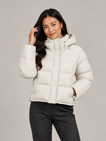 Montarello women's hooded quilted jacket in white