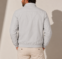 Men's Cotton Bomber Jacket – Check-Lined Stand Collar Zip Jacket