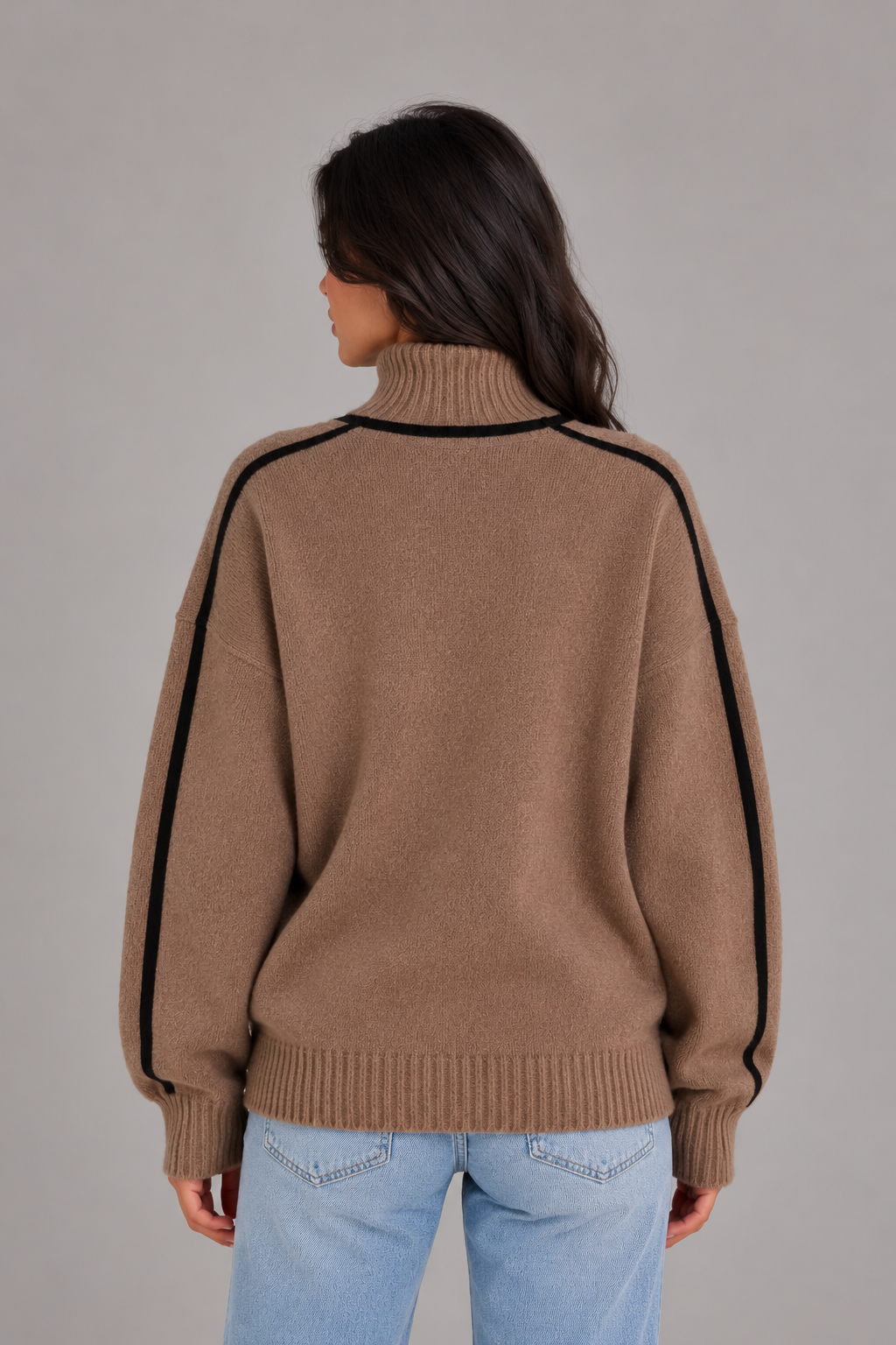 Women's Roll Neck Jumper – Soft Knit Oversized Sweater