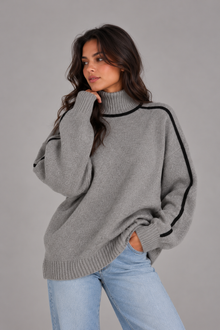 Women's Roll Neck Jumper – Soft Knit Oversized Sweater