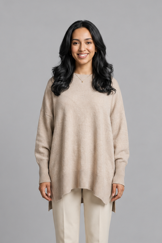 Women's Wool Cashmere Jumper – Oversized Soft Knit Sweater
