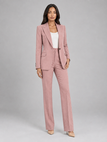 Women’s pink tailored blazer and trouser suit set